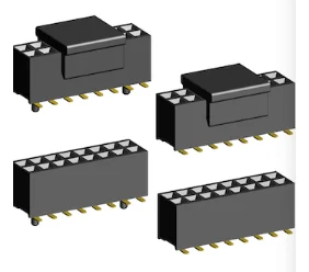 1.27mm PCB Socket Double Rows Straight Dip Type with Peg